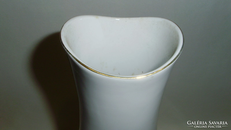 Hollóházi porcelán, virágos, nagy méretű váza - 31 cm