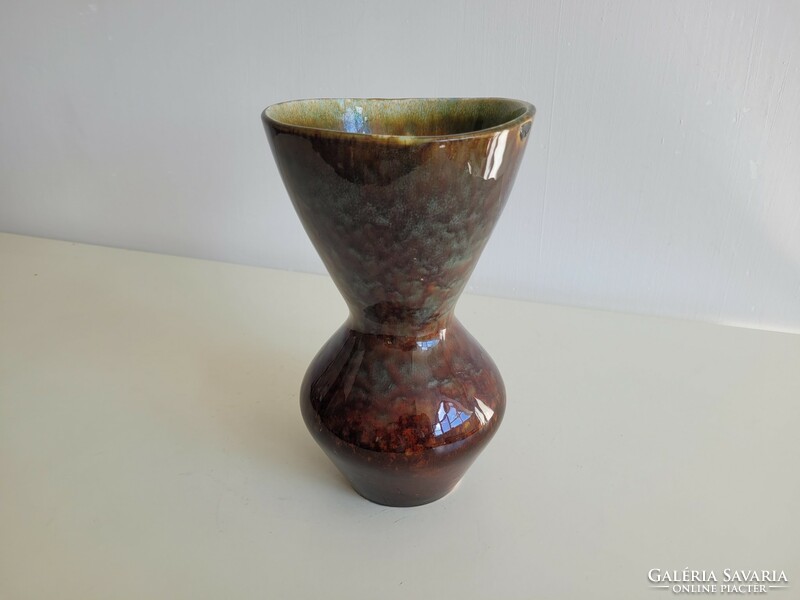 Retro mid century ceramic vase in art deco style