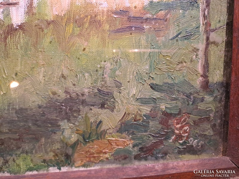 Forest landscape in a hunter's frame