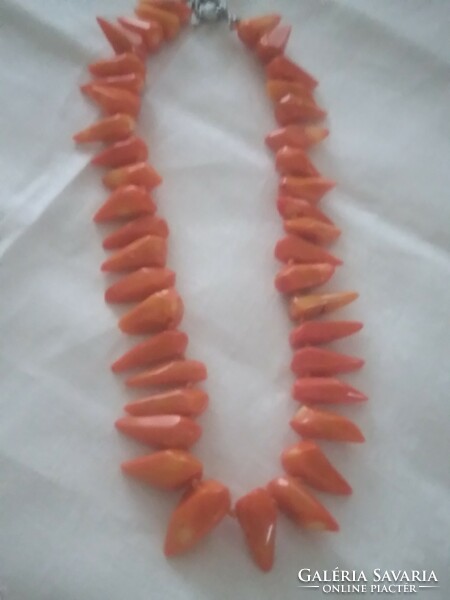 Coral collie necklace