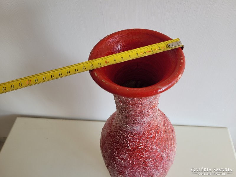 Old retro 69 cm large floor vase with shrunken glaze mid century vase