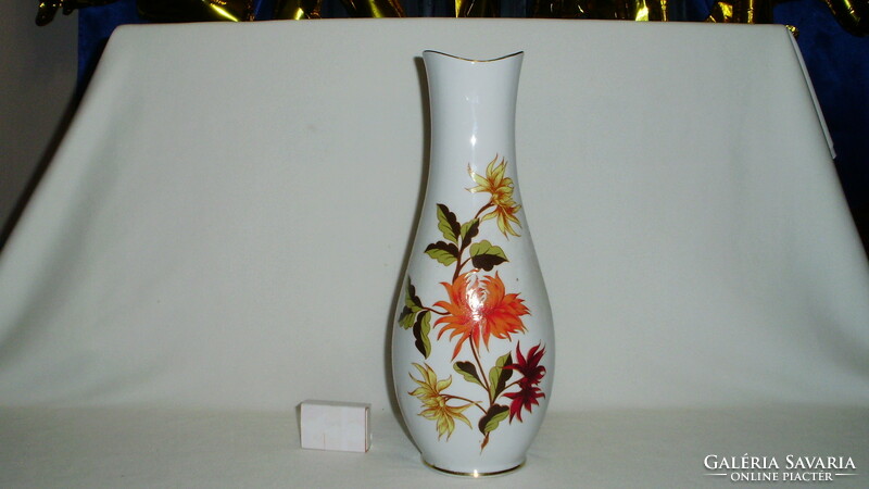 Hölóháza porcelain, floral, large vase - 31 cm