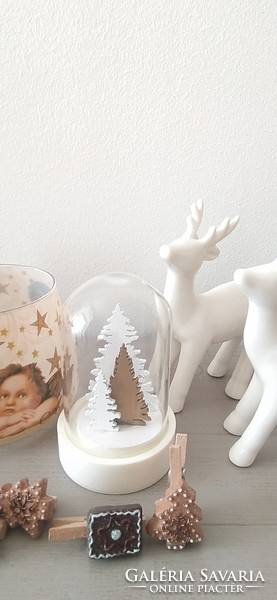 Christmas decor package, porcelain deer