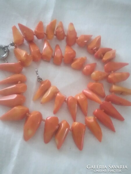 Coral collie necklace