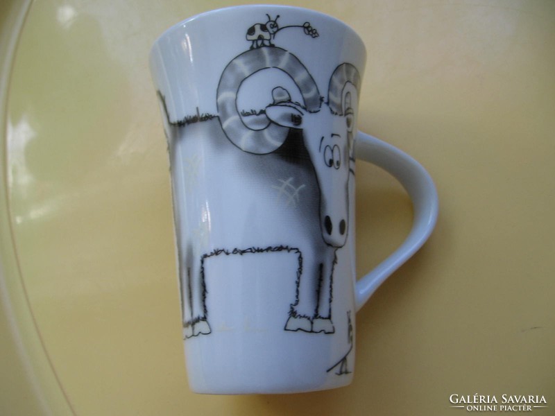 Rarity! Children's mug with lamb and ladybug baa baa