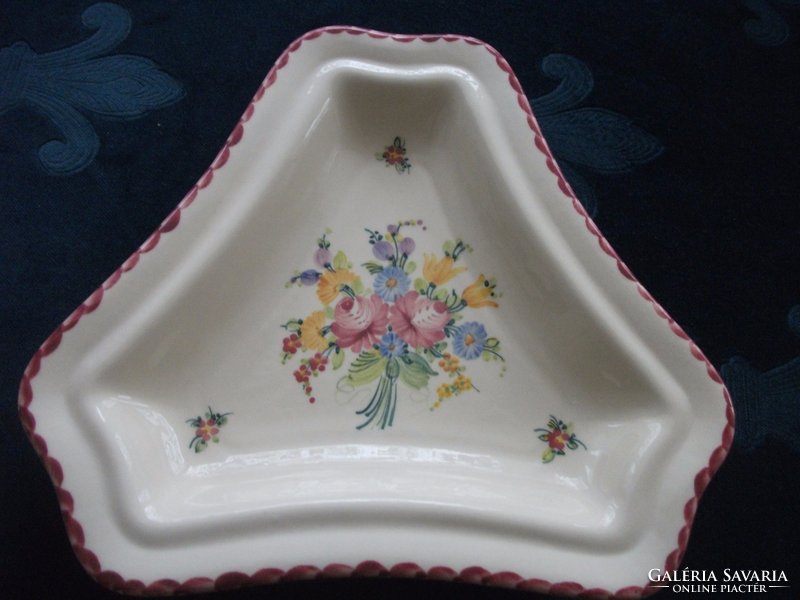 Gmunder ceramic antique numbered floral hand-painted wall plate