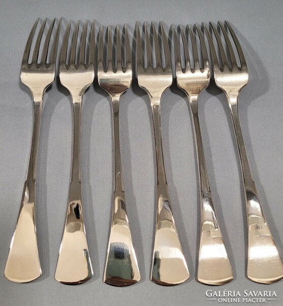 Antique silver fork 6 pcs