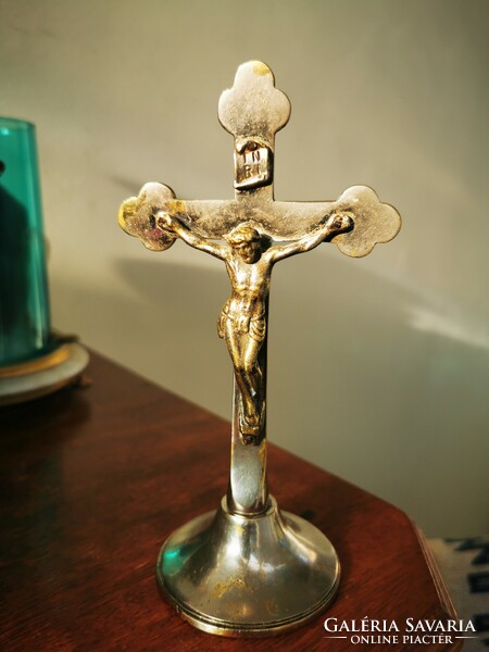 Old silver-plated crucifix
