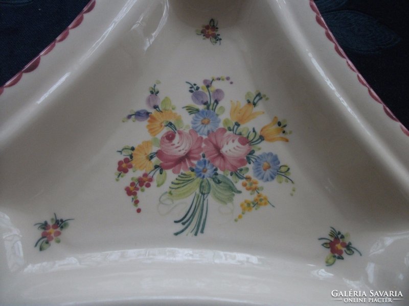 Gmunder ceramic antique numbered floral hand-painted wall plate