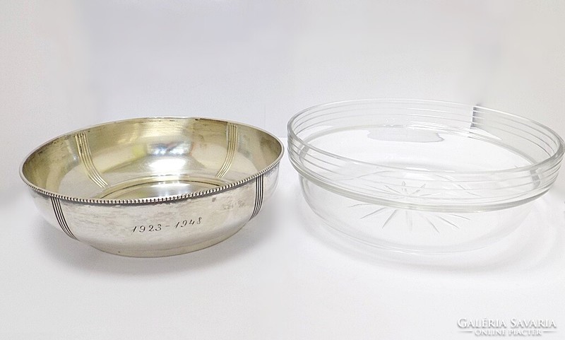 Ezüst + üveg kínáló (ZAL-Ag108626)