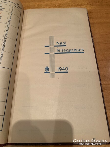 Business appointment calendar 1940