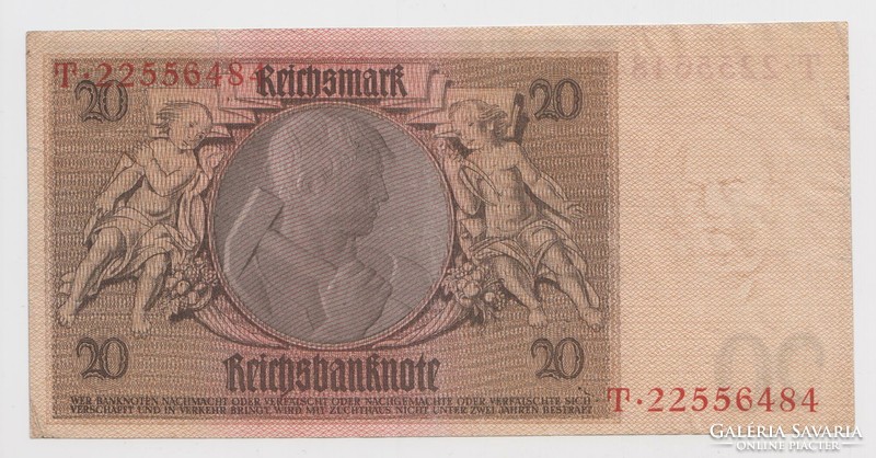Reichsbanknote 20 Reichsmark 1929 Geldschein Deutsches Reich