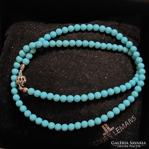 Jka koehle turquoise paste necklace with unique design and wonderful silver clasp