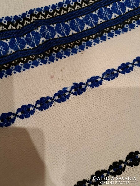 White blue old tablecloth tablecloth tablecloth village peasant