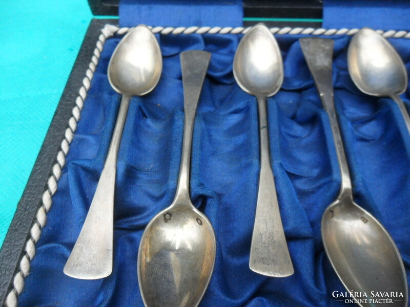 Silver spoon set in box