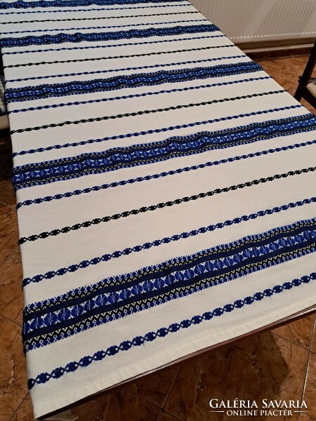 White blue old tablecloth tablecloth tablecloth village peasant