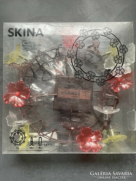 IKEA “Skina” elemes világító koszorú színes virágokból 2007