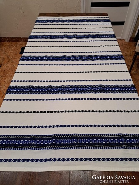 White blue old tablecloth tablecloth tablecloth village peasant