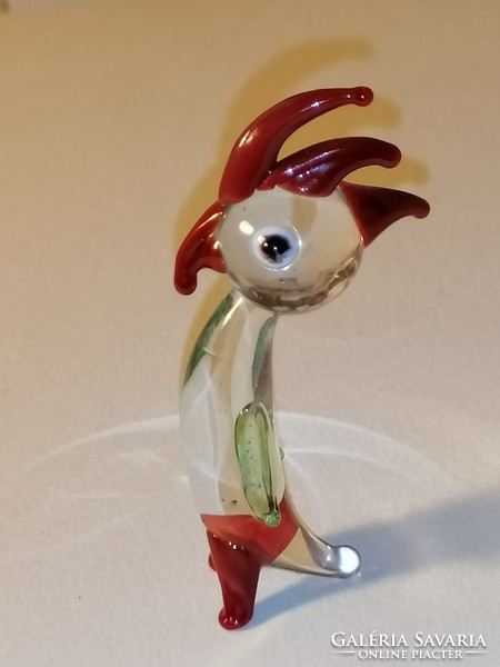 Cute glass parrot, mascot figure 100.