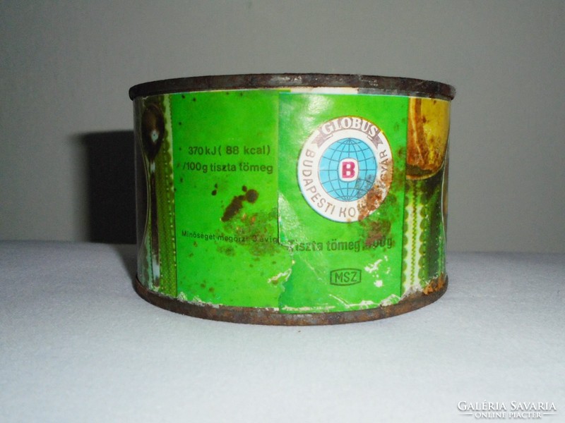 Retro globus canned food can - goulash soup - Budapest cannery - from the 1980s