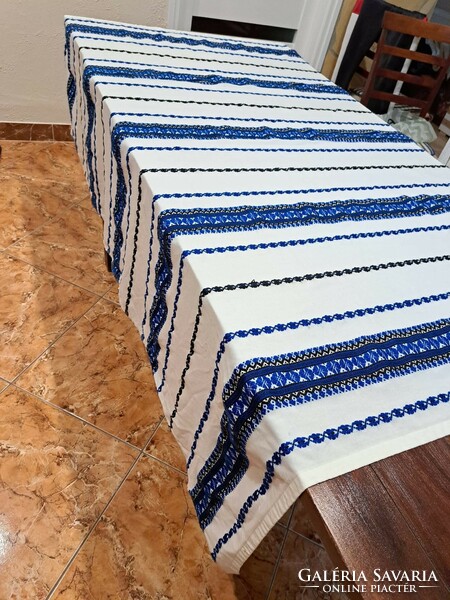 White blue old tablecloth tablecloth tablecloth village peasant