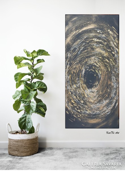 Kartü art - black hole 40x80 cm painting