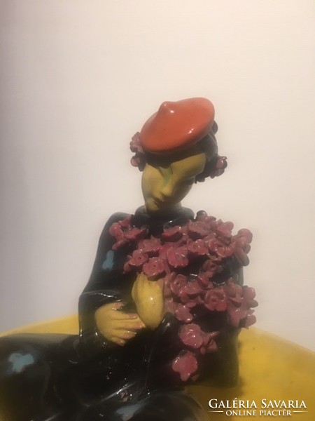 H, mária ráhmer - art deco flower pot - ikebana - rare - large size