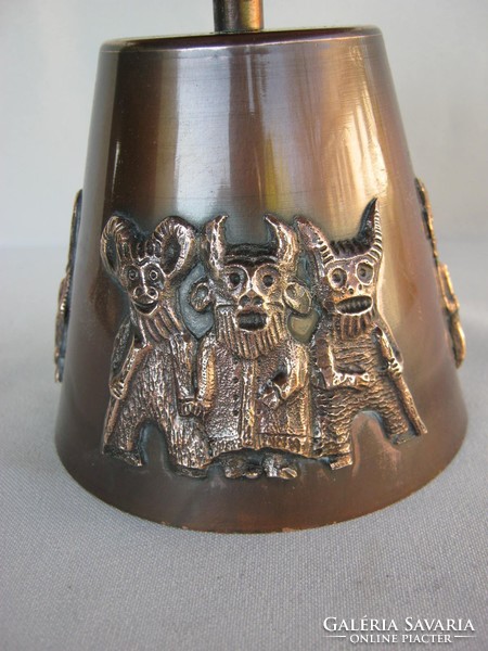 Craftsman copper candle holder with Busó decoration