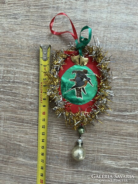 Bird nostalgia Christmas tree decoration from old and new materials
