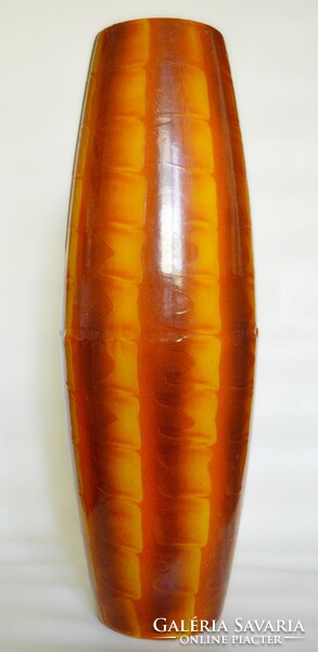 Lampart Bonyhádi retro zománc váza.