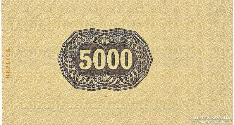 Hungary 5000 Austro-Hungarian kroner banknote 1918 replica