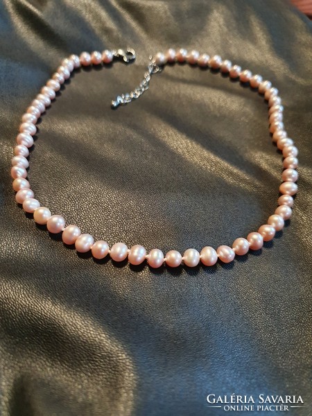 Real pearl necklace 40-46cm, with 5-6mm pearls