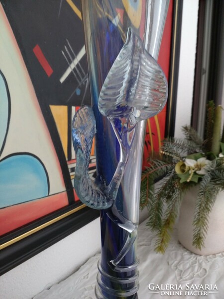 A huge handmade glass vase from Murano