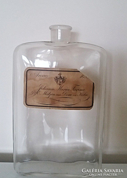 Antique cologne big bottle johann maria farina perfume big bottle circa 1900 22 x13 cm