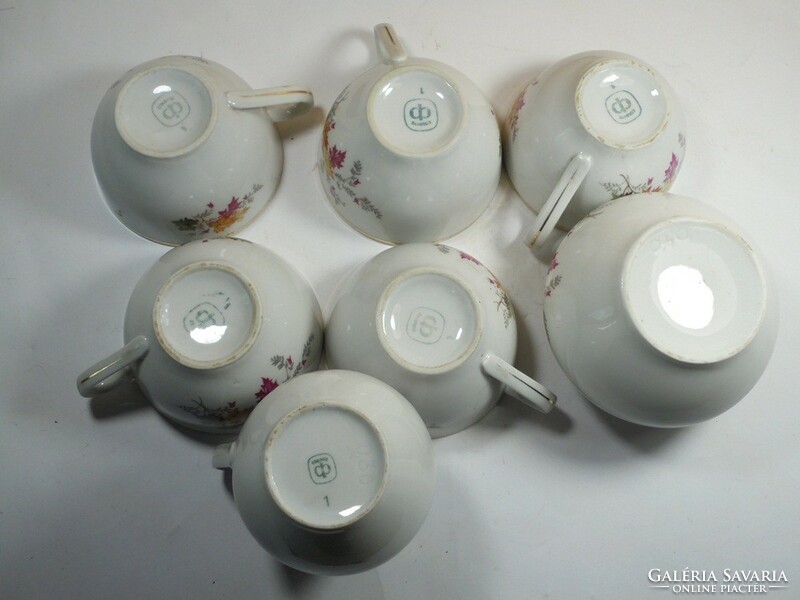 Retro jelzett CP Colditz GDR porcelán teáskészlet kávéskészlet tea kávé- hiányos: 7 db készlet része