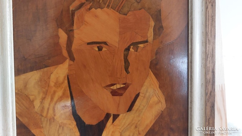 (K) inlaid wall picture 27x32 cm with frame elvis presley