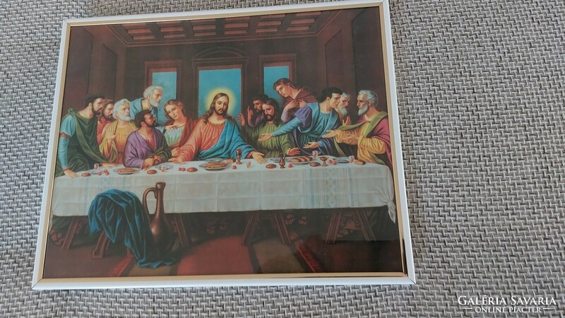 (K) beautiful holy image print with 35x28 cm frame