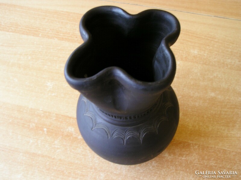 Karcagi kerámia - fekete matt váza, 25 cm