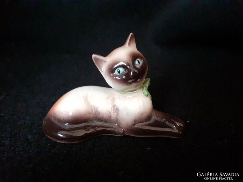 GOEBEL porcelán fekvő cica, macska nipp, figura, hibátlan ritkaság