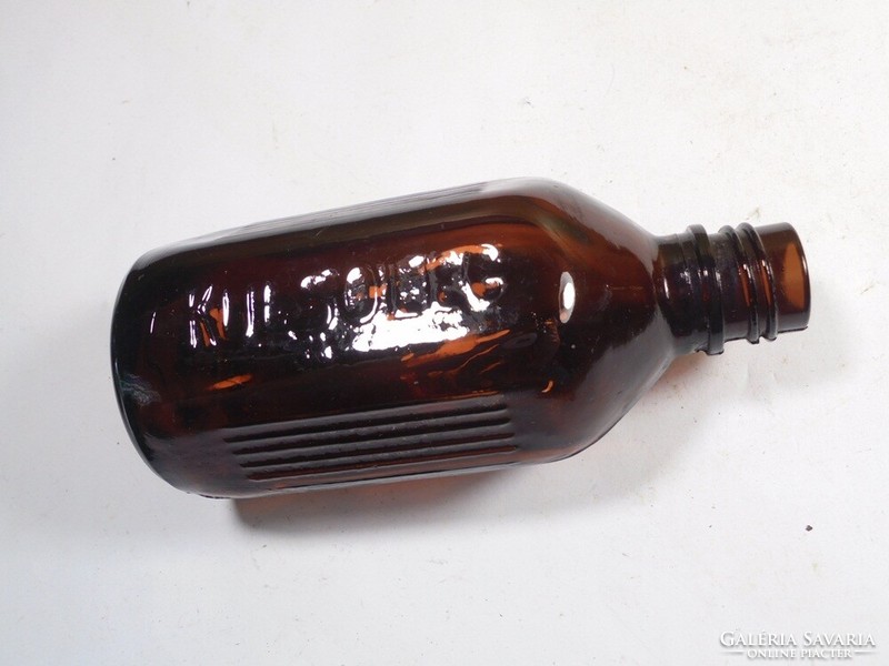 Retro régi Gyógyszertári gyógyszeres patika patikai barna üveg palack KÜLSŐLEG felirattal - 100 ml