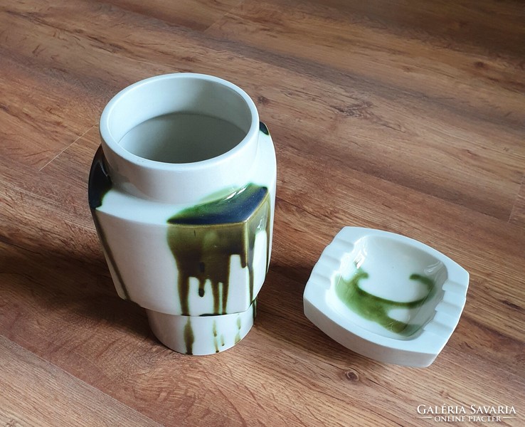 Ditmar Urbach porcelán szett: váza, tál, hamutartó