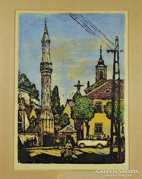 Réti Mátyás (1922 - 2002): EGER (Minaret a várral)