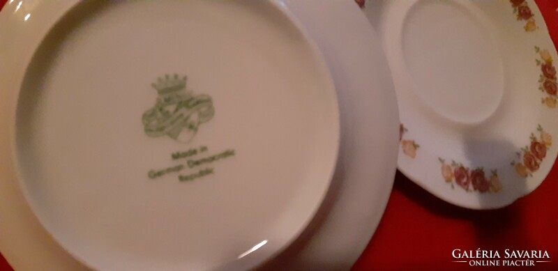 JLMenau 3db porcelán tányér Made in German Democratic Republic