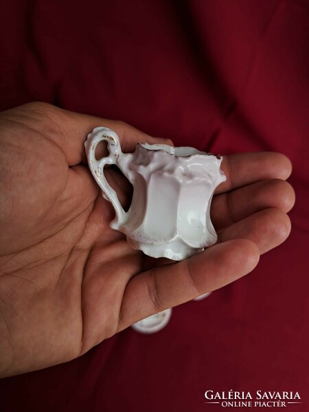 Gyönyörű porcelán szecessziós csészék baba játék csésze szett mokkás