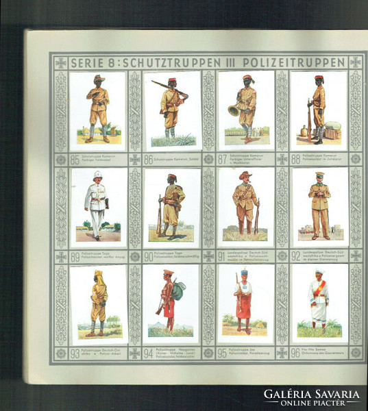 Antik waldorf astoria haditengerészet egyenruha gyűjtőalbum Uniformen der Marine und Schutztruppen