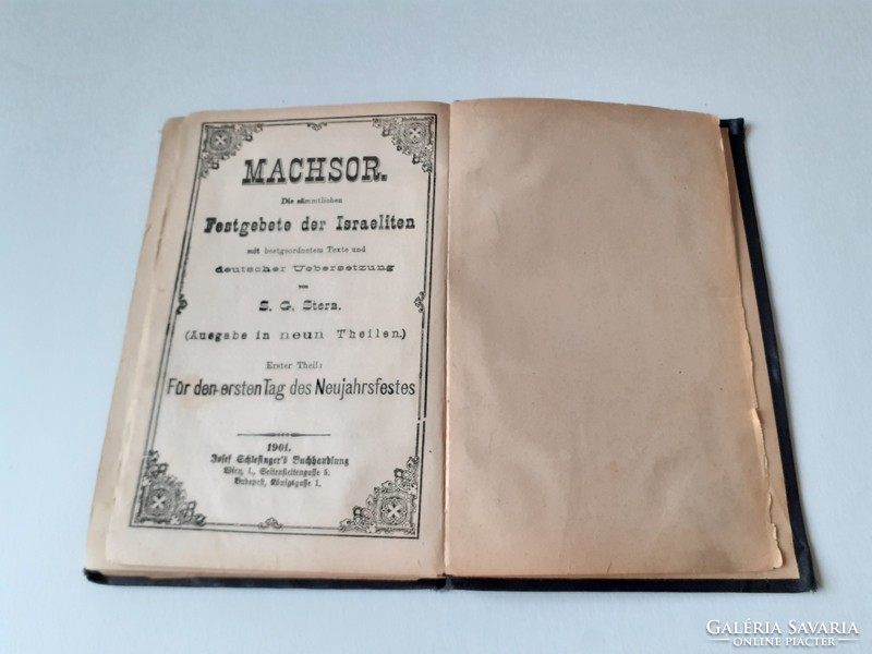 Antik könyv 1901 izraelita judaizmus régi héber nyelvű
