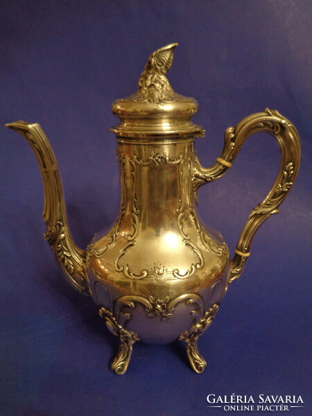Rococo silver teapot ca 1870