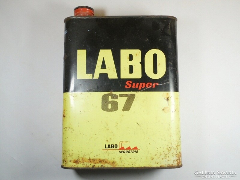 Retro labo industrie super 67 oil can - car motor oil advertising - made in France