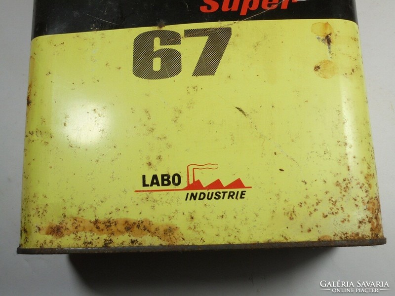 Retro LABO Industrie Super 67 olajos kanna - Autó kocsi motor olaj oil reklám - Francia gyártmány