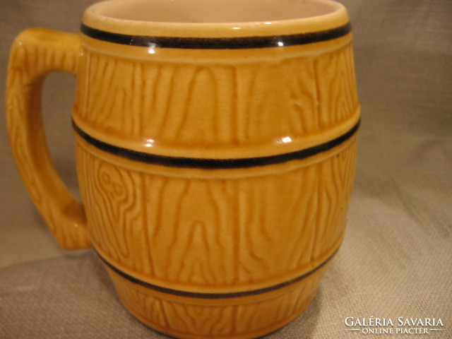 Yellow granite barrel shape jar, mug